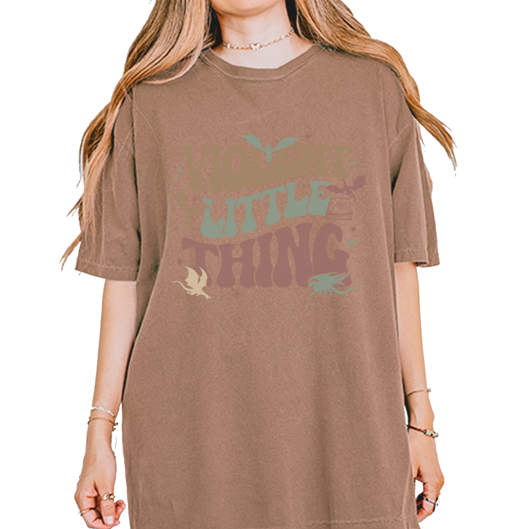 Violent Little Thing Dragon Vintage Soft Unisex T-shirt Espresso