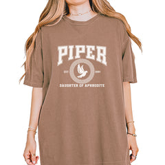 Piper Daughter of Aphrodite Rebel Heart Vintage Soft Unisex T-shirt Espresso