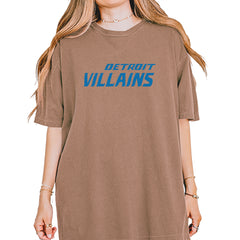 Detroit Villains Grit Football Vintage Soft Unisex T-shirt Espresso