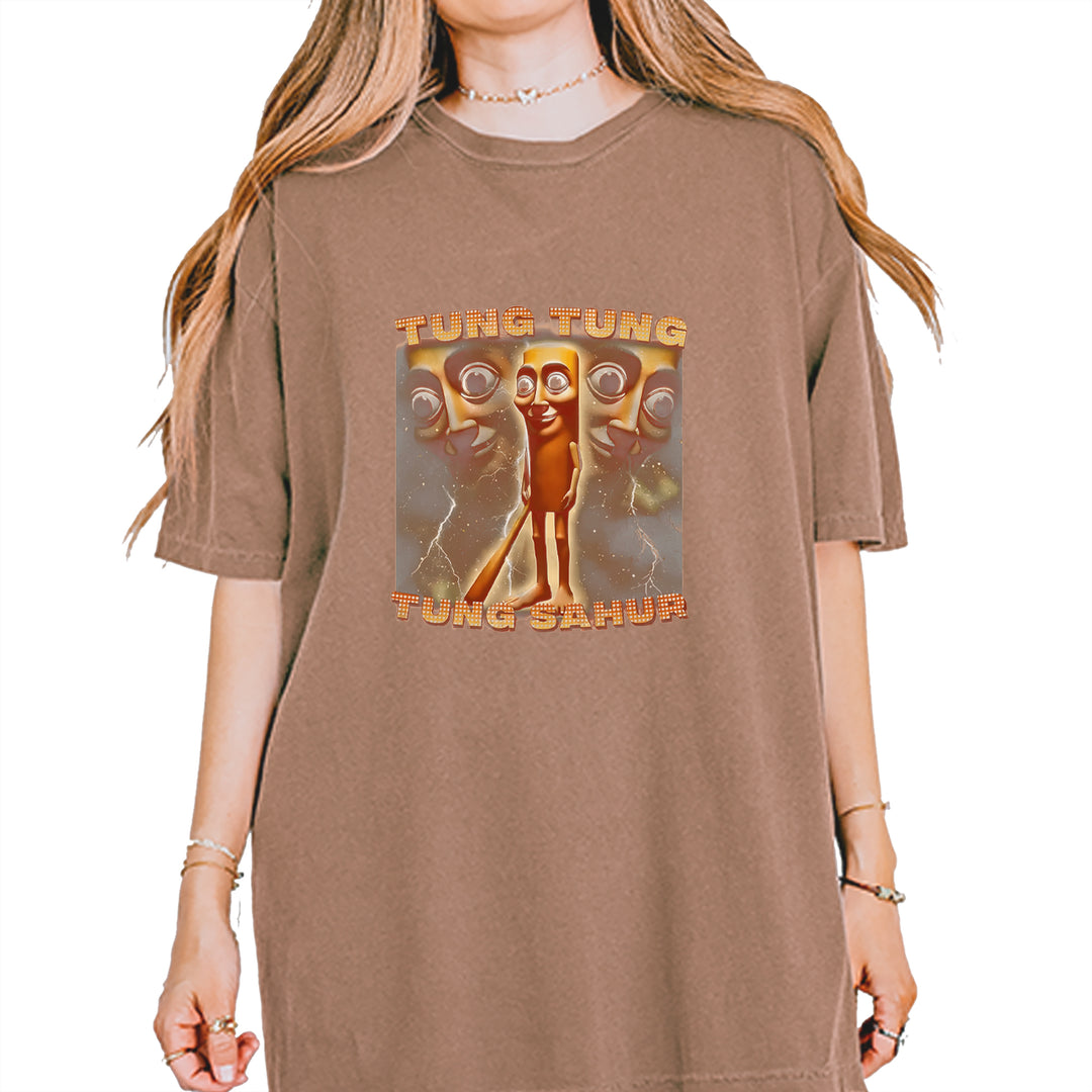 Tung Tung Tung Sahur Enforcer Vintage Soft Unisex T-shirt Espresso