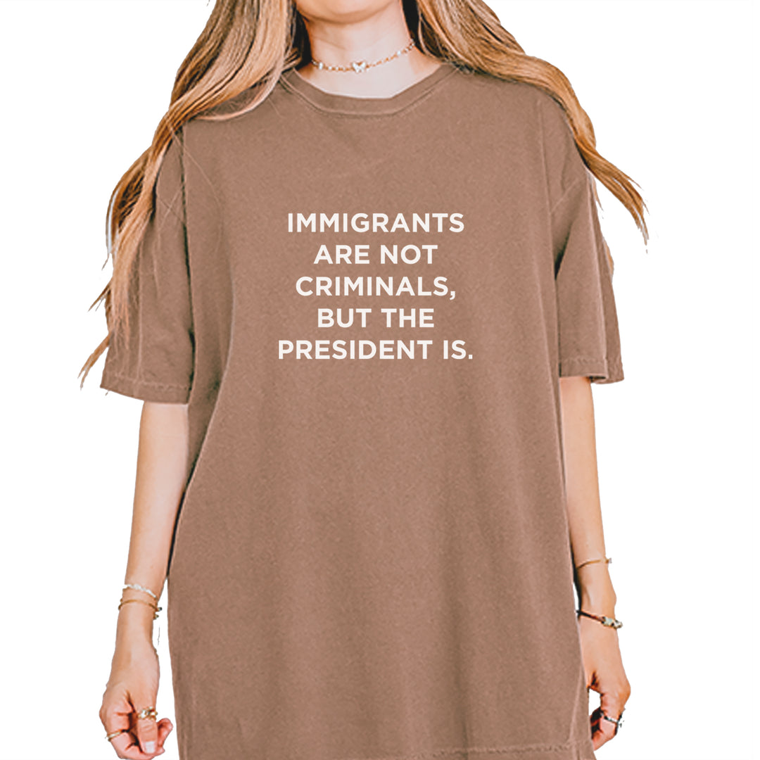 Immigrants Are Not Criminals Vintage Soft Unisex T-shirt Espresso