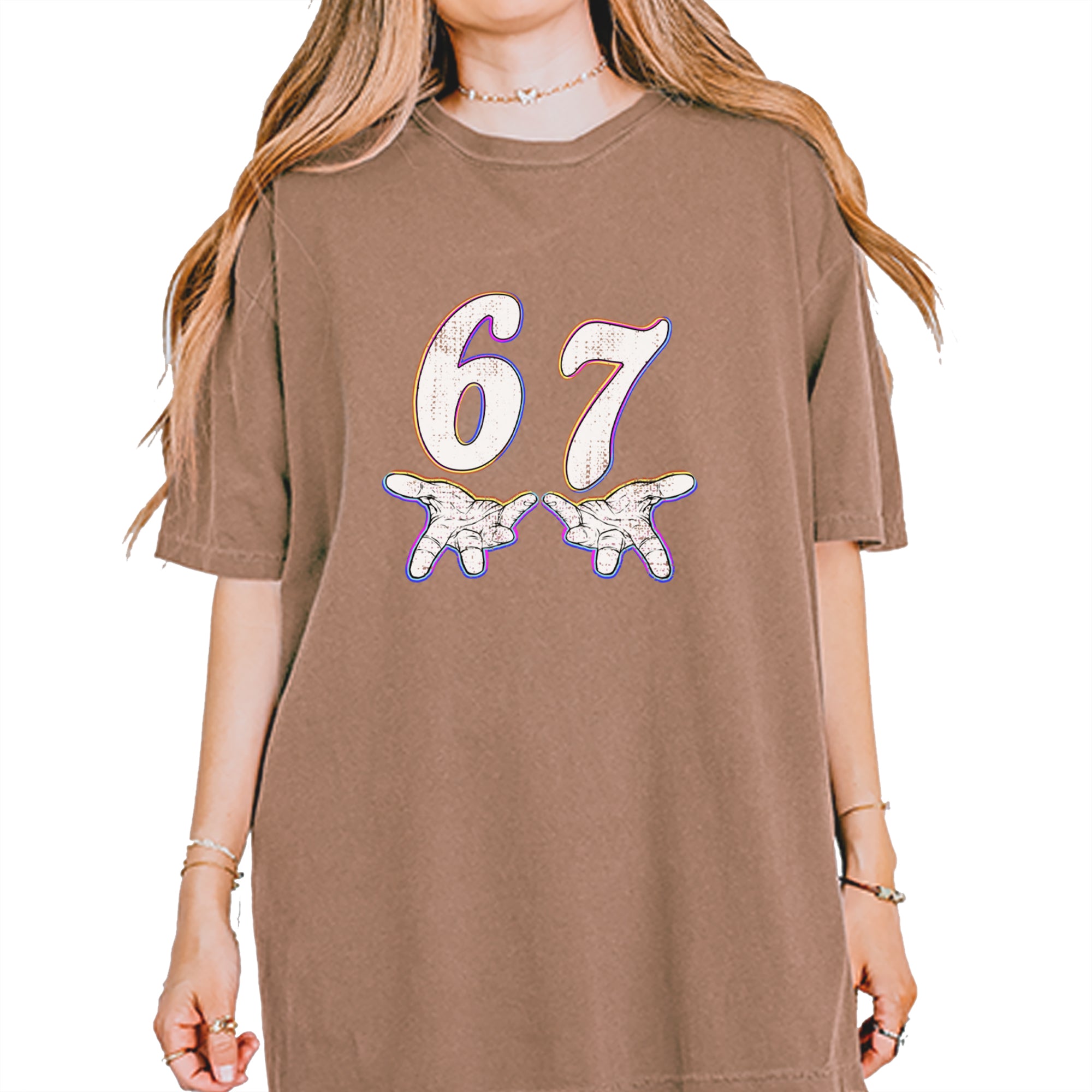 67 Hands Meme Viral Drill Vintage Soft Unisex T-shirt Espresso