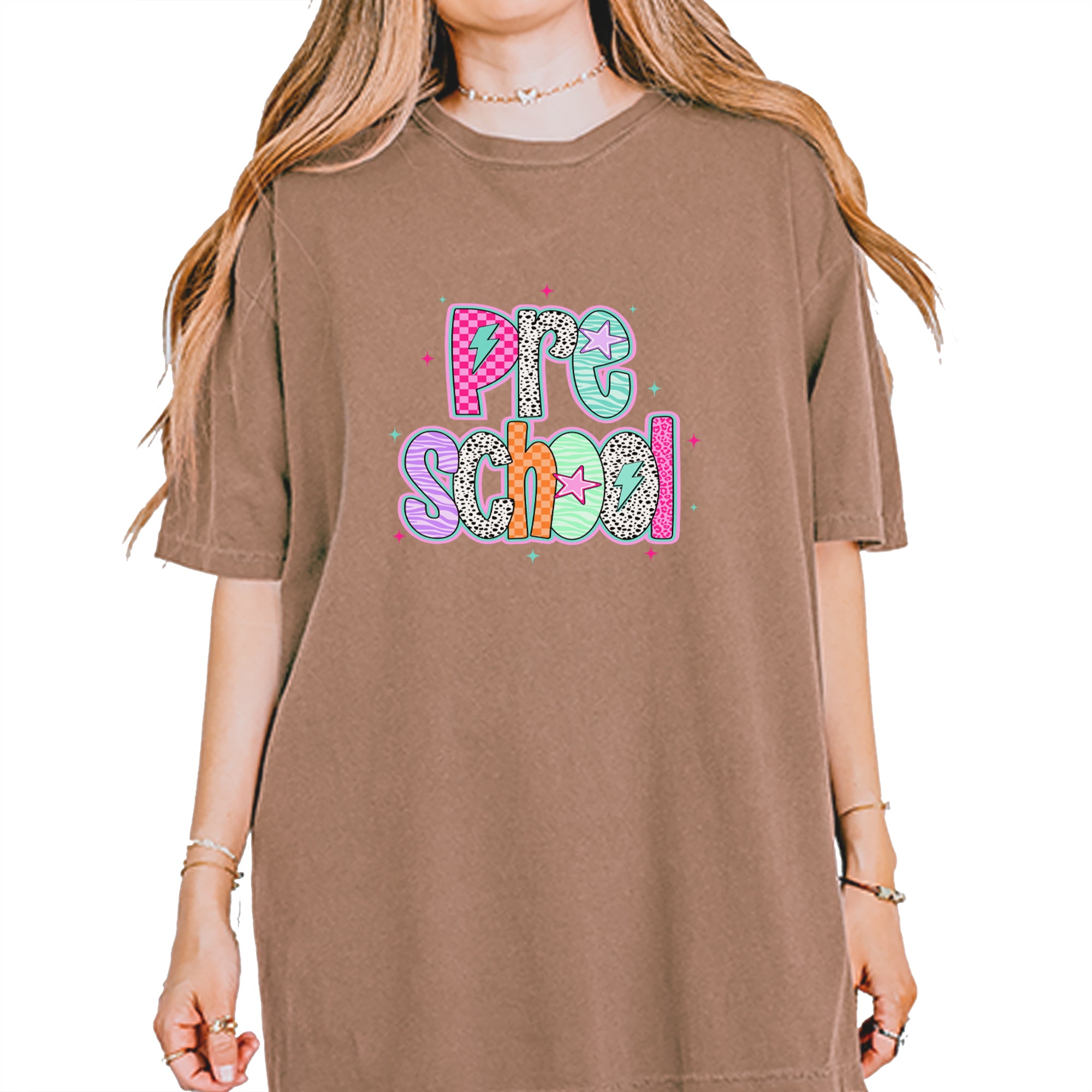 Preschool Power Colorful Back to School Vintage Soft Unisex T-shirt Espresso