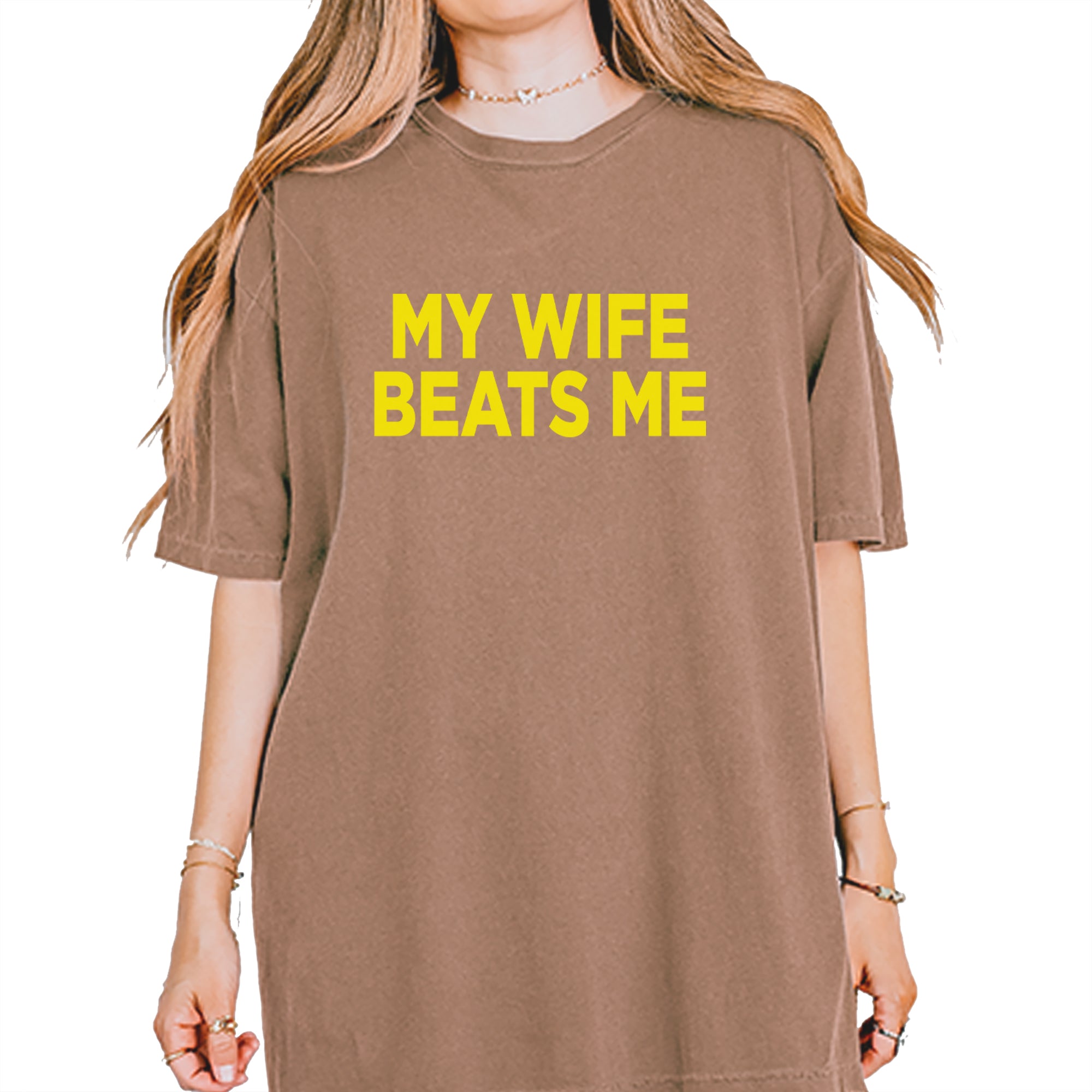 My Wife Beats Me Funny Vintage Soft Unisex T-shirt Espresso