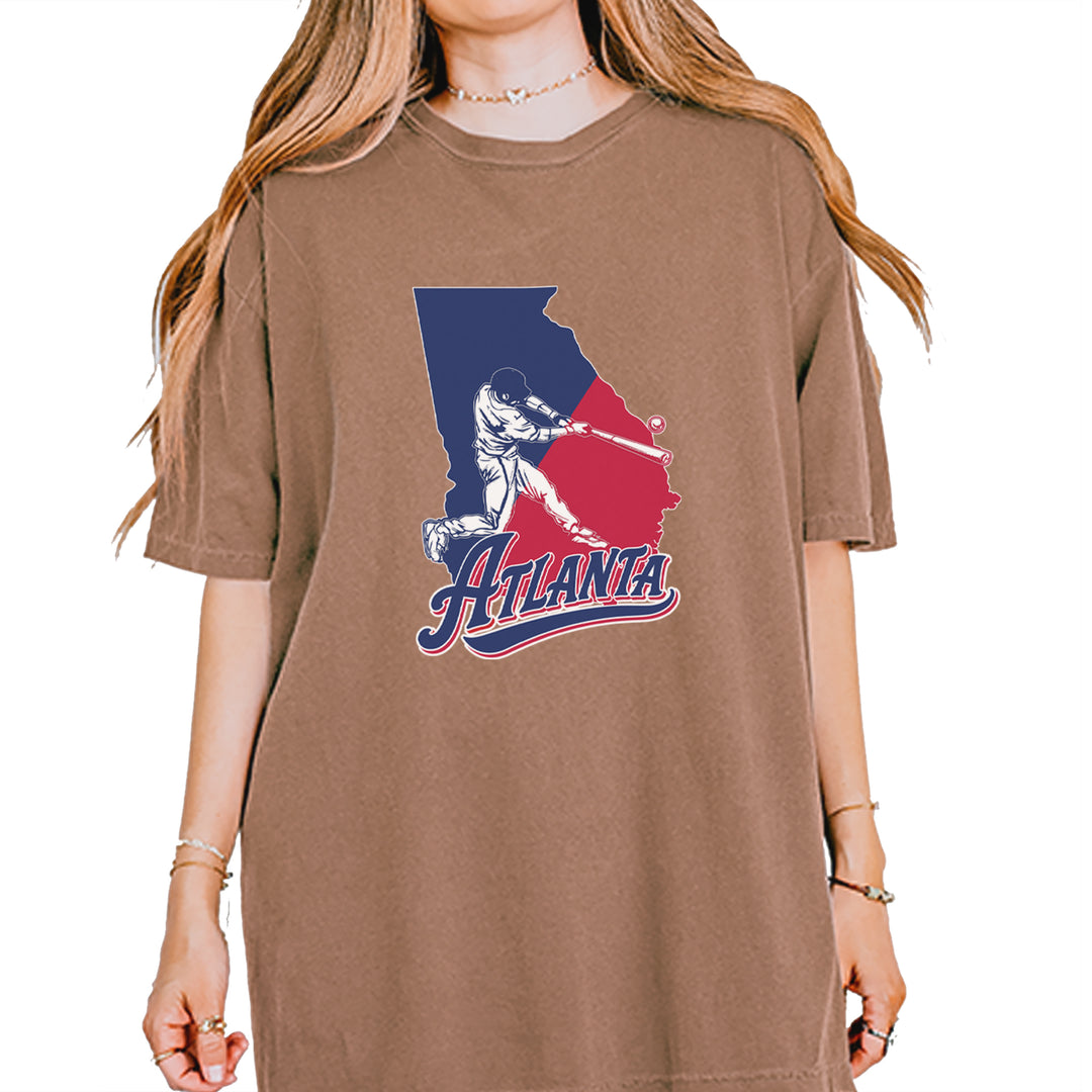 Atlanta Georgia Batter Up Vintage Soft Unisex T-shirt Espresso