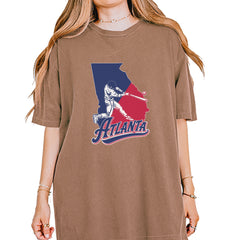 Atlanta Georgia Batter Up Vintage Soft Unisex T-shirt Espresso