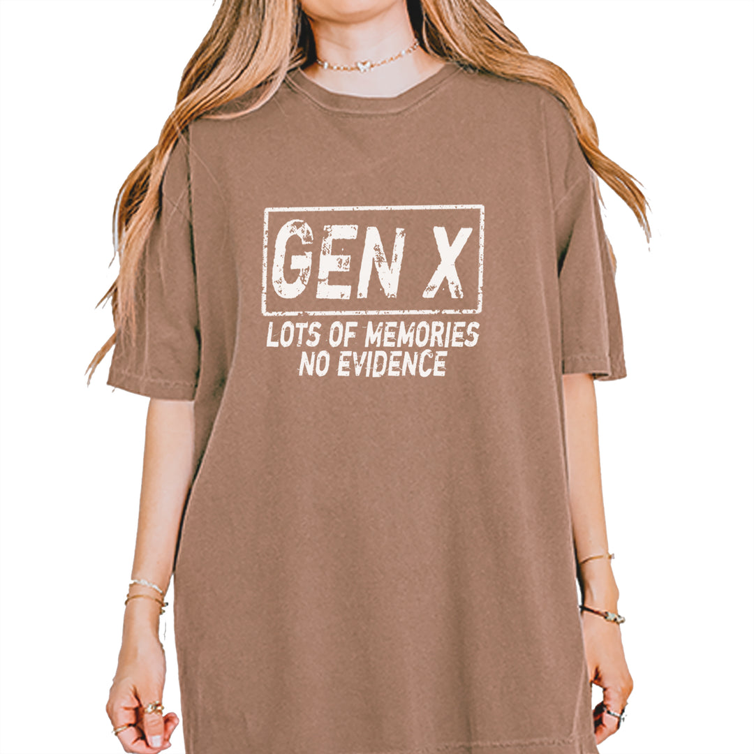 Gen X Lots of Memories No Evidence Nostalgia Vintage Soft Unisex T-shirt Espresso