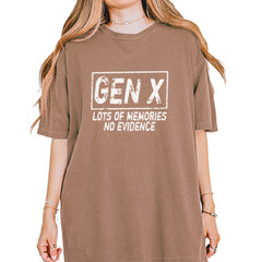 Gen X Lots of Memories No Evidence Nostalgia Vintage Soft Unisex T-shirt Espresso