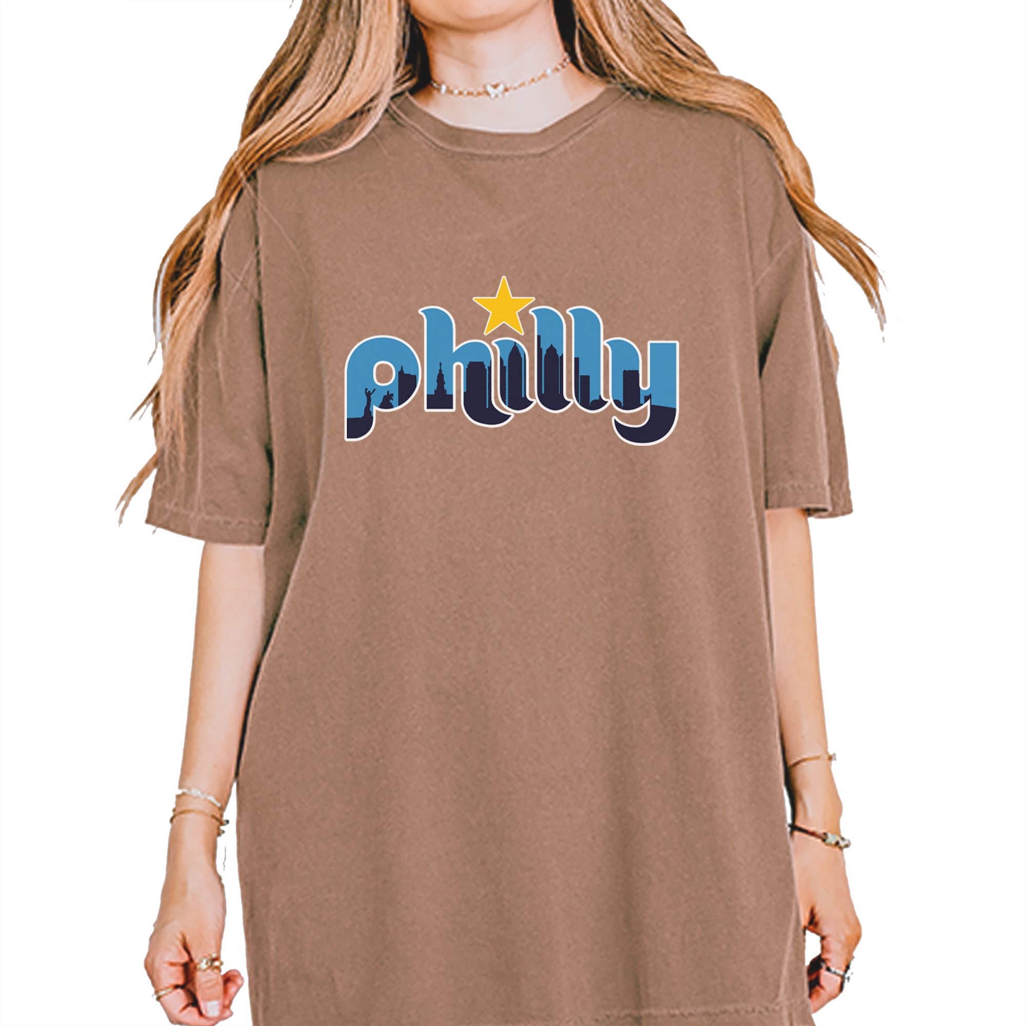 Skyline Philly Philadelphia Vintage Soft Unisex T-shirt Espresso