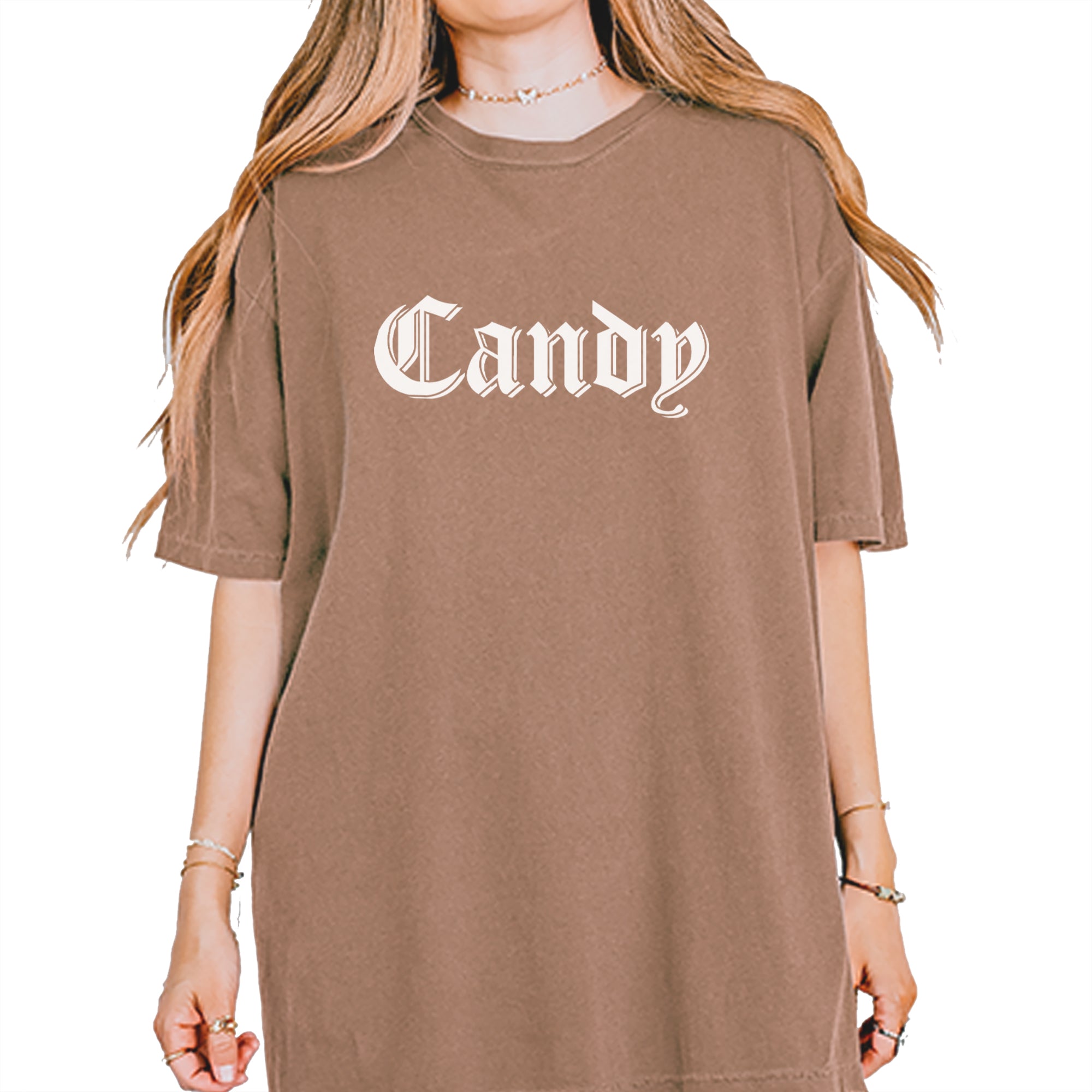 Candy Gothic Lettering Vintage Soft Unisex T-shirt Espresso