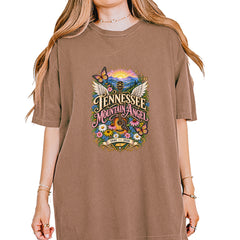 Tennessee Mountain Angel Wings Dolly Vintage Soft Unisex T-shirt Espresso