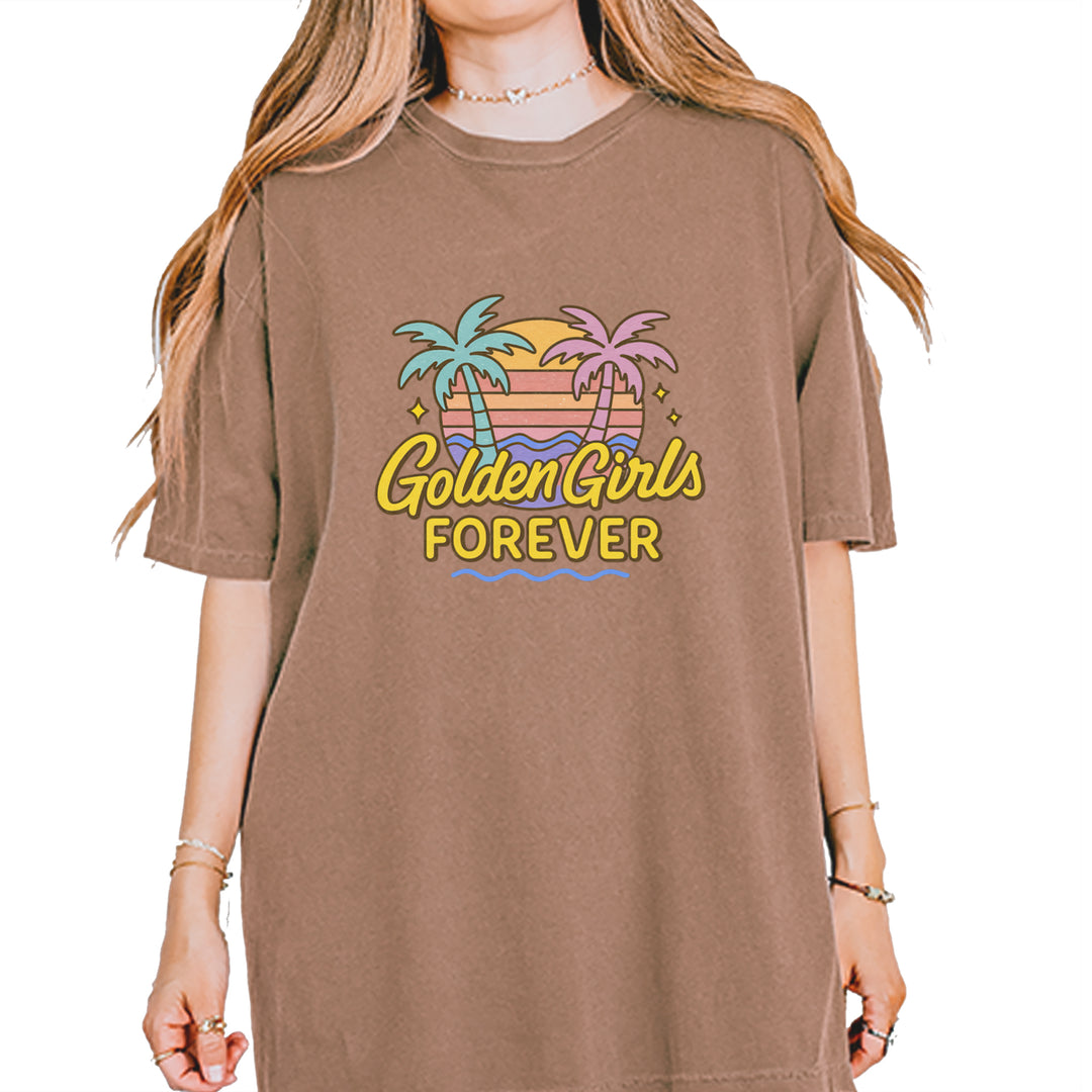 Golden Girls Forever Retro Sunset Vintage Soft Unisex T-shirt Espresso