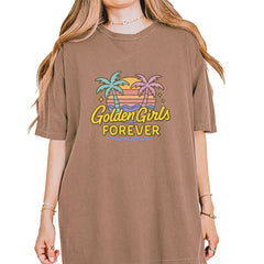 Golden Girls Forever Retro Sunset Vintage Soft Unisex T-shirt Espresso