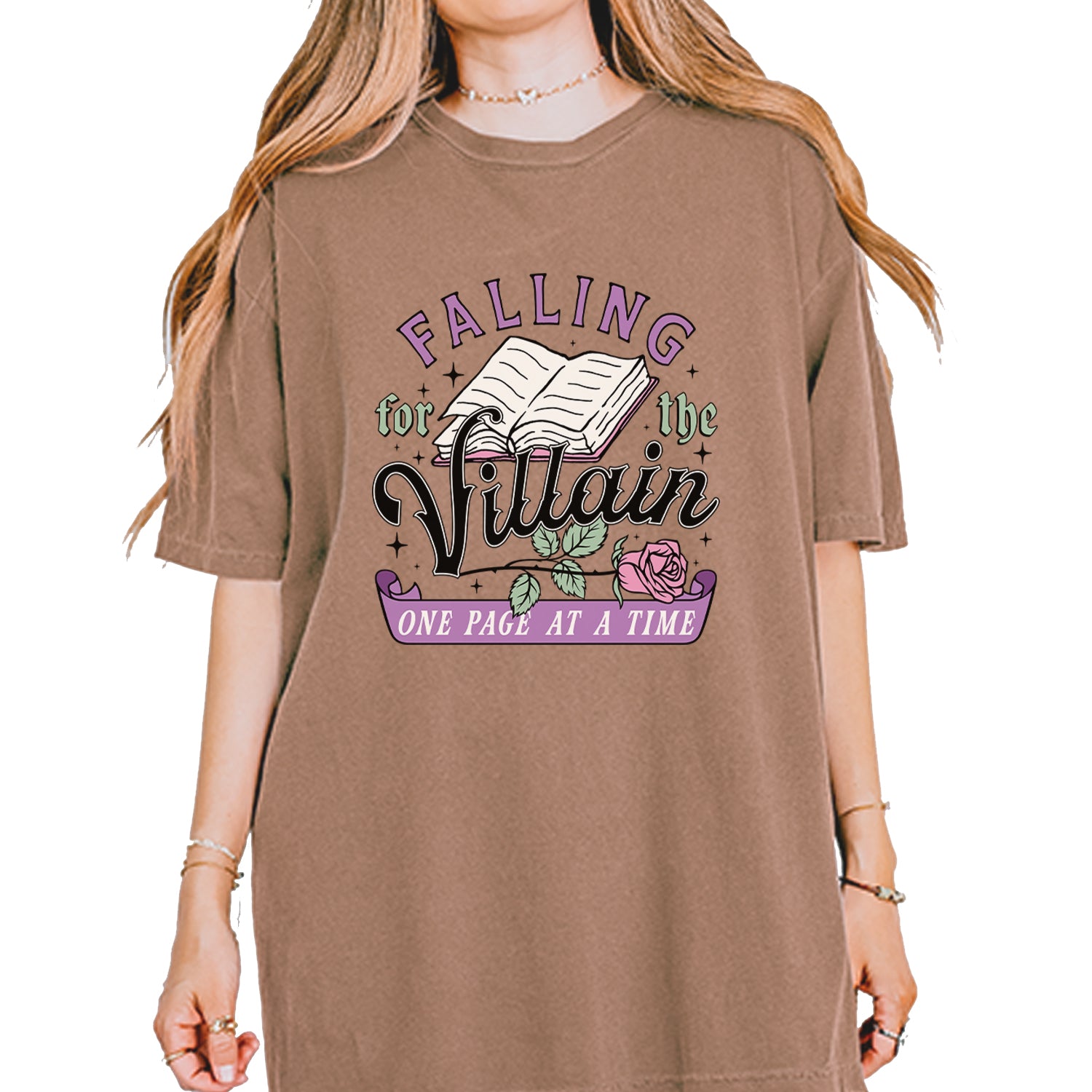 Falling For The Villain One Page At A Time Vintage Soft Unisex T-shirt Espresso
