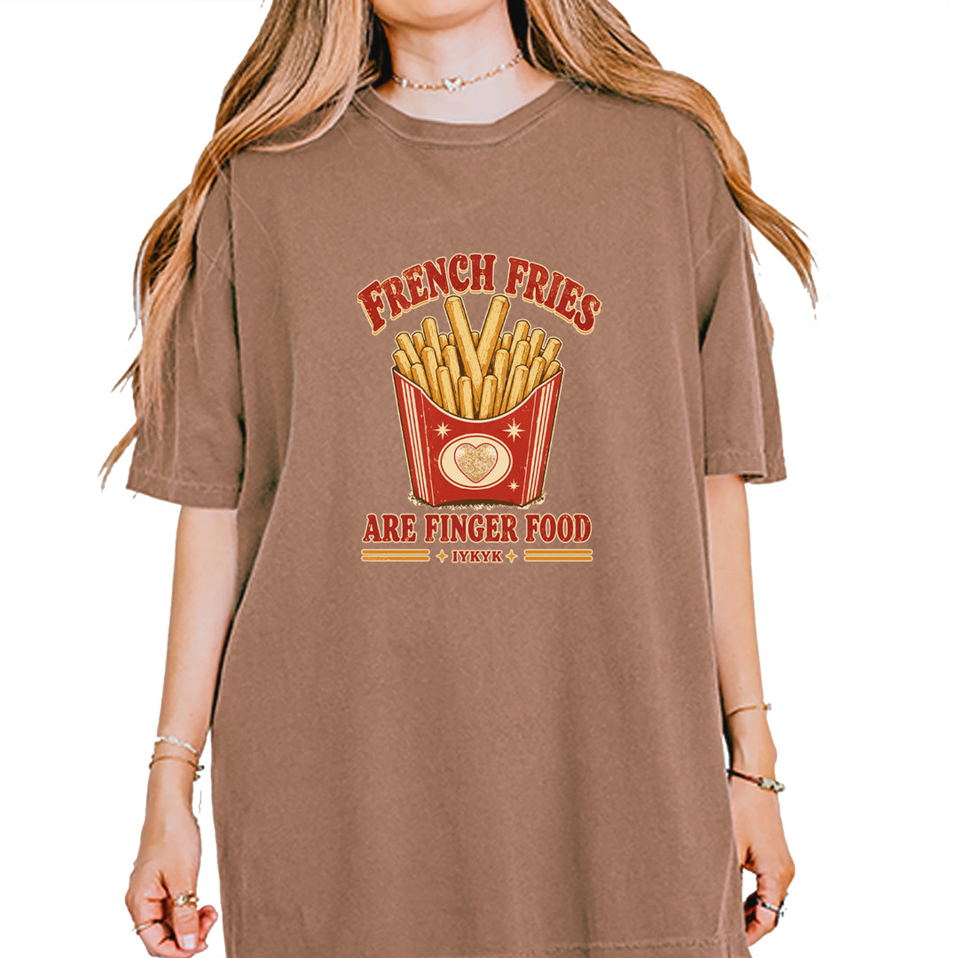 French Fries Are Finger Food IYKYK Vintage Soft Unisex T-shirt Espresso