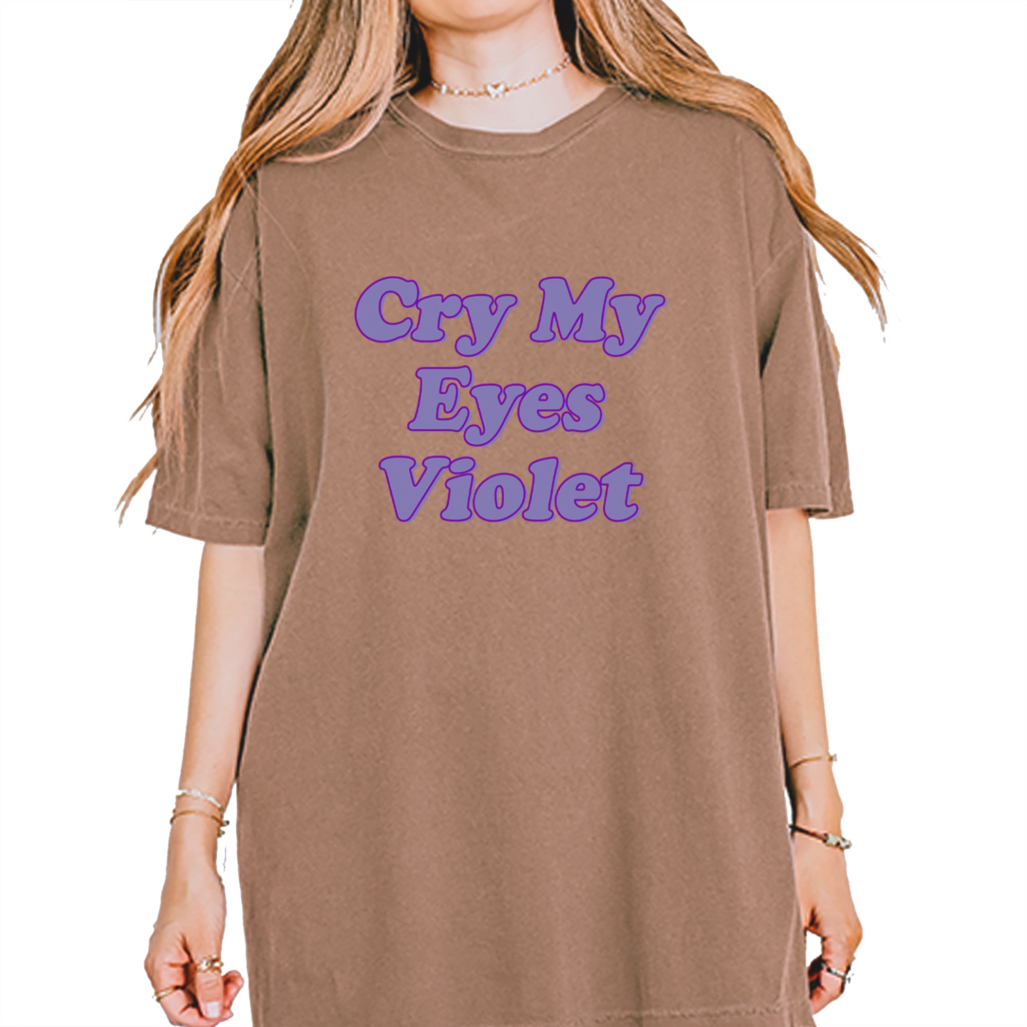 Cry My Eyes Violet Drama Queen Vintage Soft Unisex T-shirt Espresso
