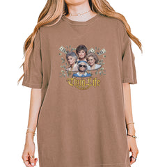 Golden Chain Thug Life Girls Vintage Soft Unisex T-shirt Espresso