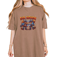 67 Lava Lightning Six Seven Meme Vintage Soft Unisex T-shirt Espresso