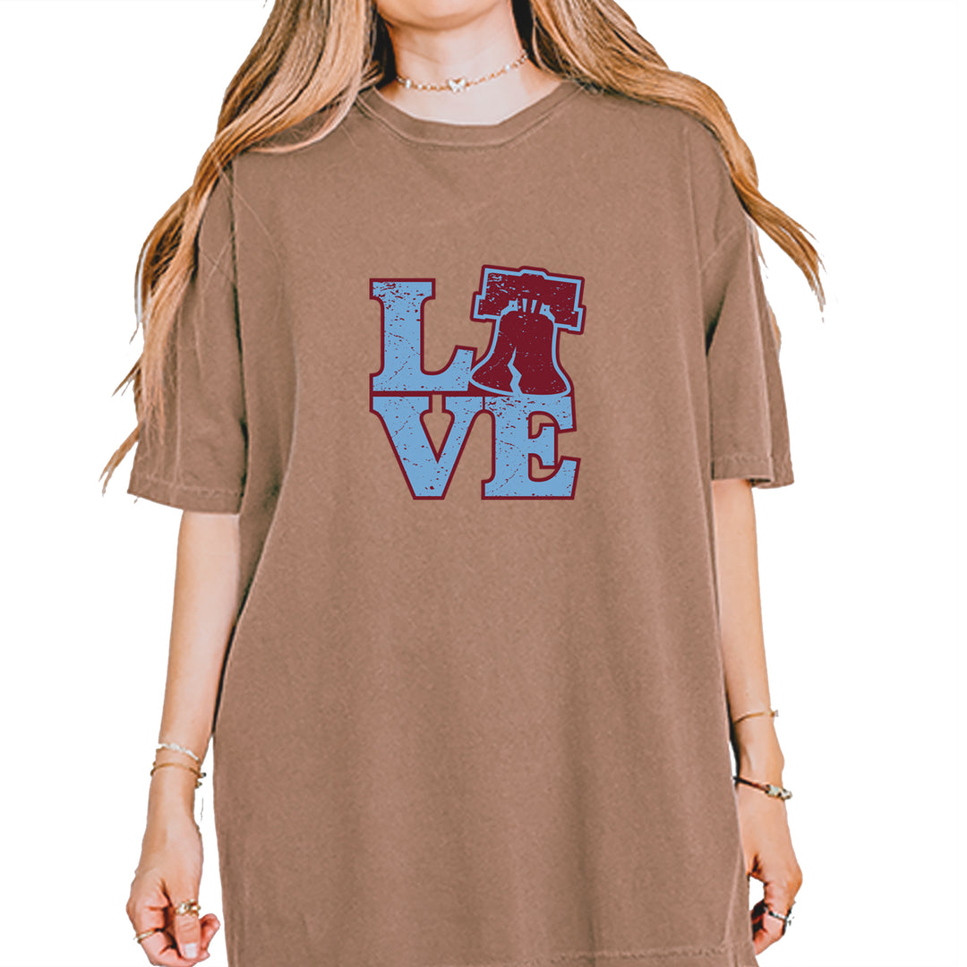 Love Philly Liberty Bell Vintage Soft Unisex T-shirt Espresso