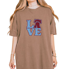 Love Philly Liberty Bell Vintage Soft Unisex T-shirt Espresso