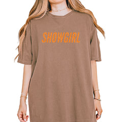 Showgirl Orange Glitter Vintage Soft Unisex T-shirt Espresso
