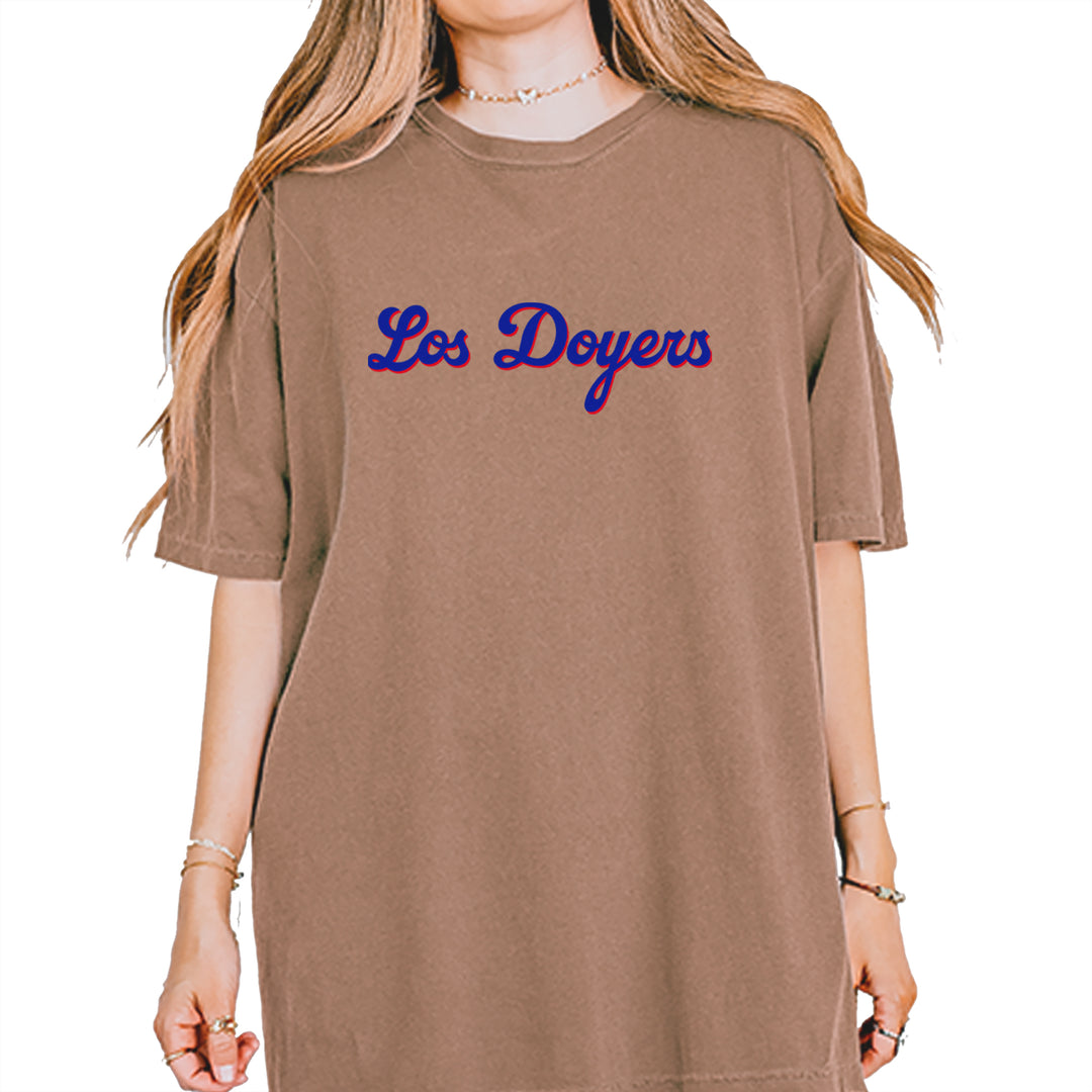 Los Doyers LA Baseball Vintage Soft Unisex T-shirt Espresso