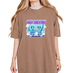 67 Six Seven Meme Kawaii Cloud Vintage Soft Unisex T-shirt Espresso