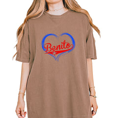 Benito Heart Puerto Rico Vintage Soft Unisex T-shirt Espresso