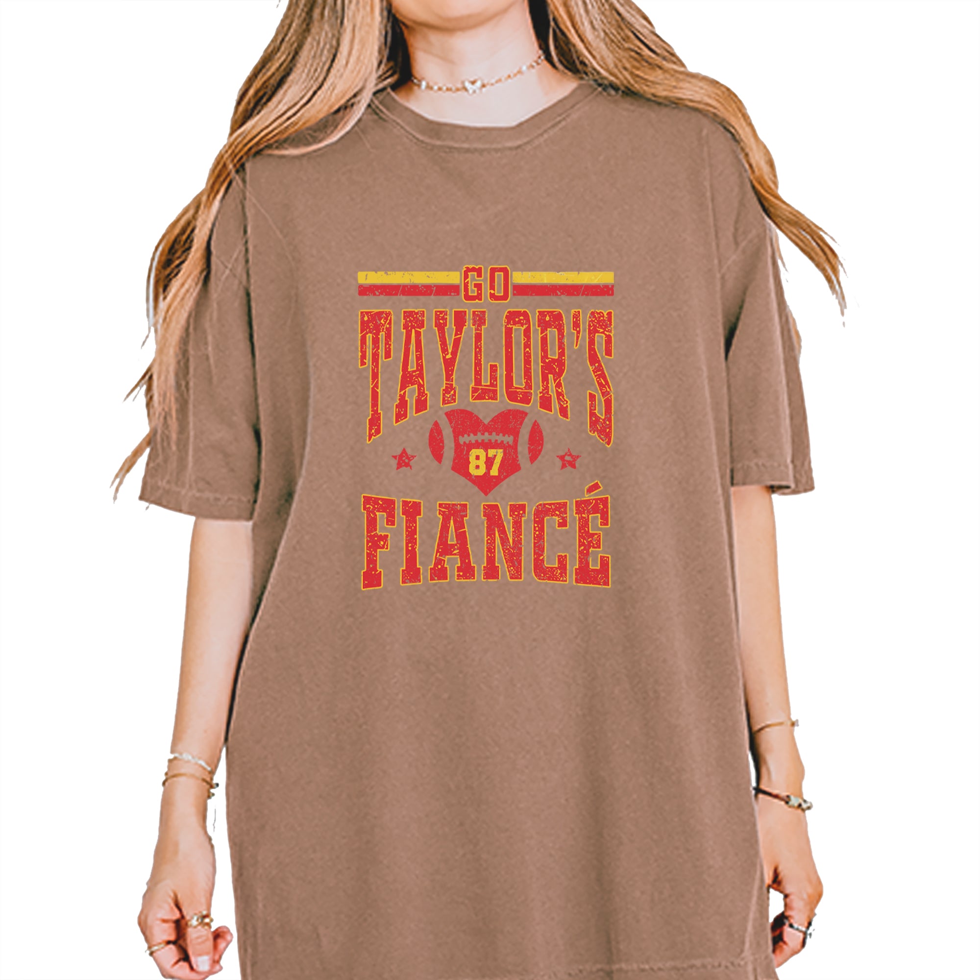 Go Taylor's Fiancé Engagement Game Day Vintage Soft Unisex T-shirt Espresso