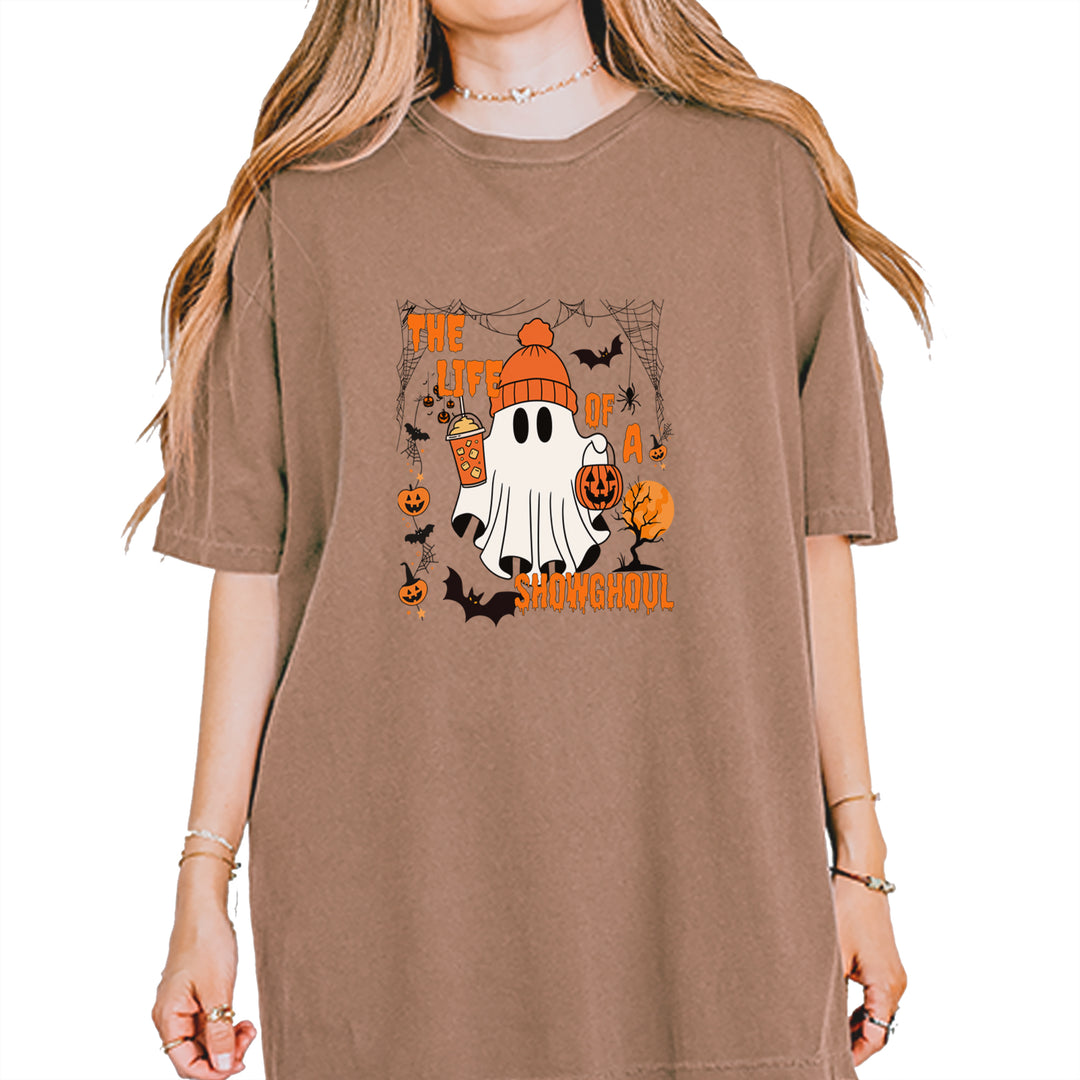 Life of a Showghoul Halloween Showgirl Vibes Vintage Soft Unisex T-shirt Espresso