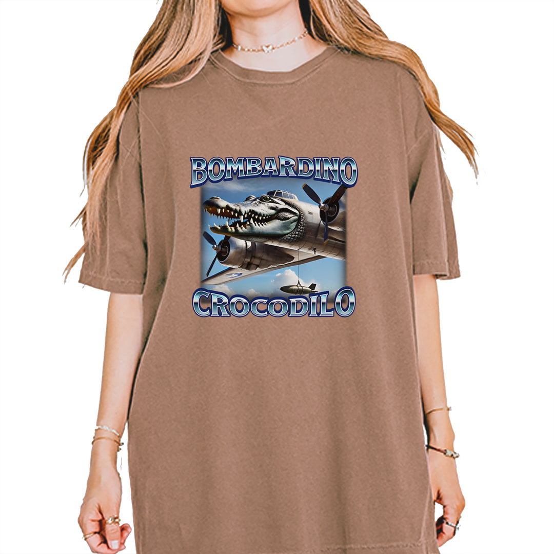 Bombardino Crocodilo Brainrot Vintage Soft Unisex T-shirt Espresso