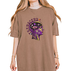 Psychedelic Cosmic Mushroom Head Vintage Soft Unisex T-shirt Espresso
