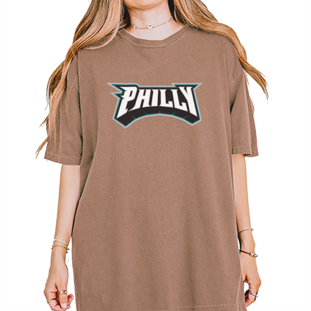 Philly Bold Block Throwback Vintage Soft Unisex T-shirt Espresso