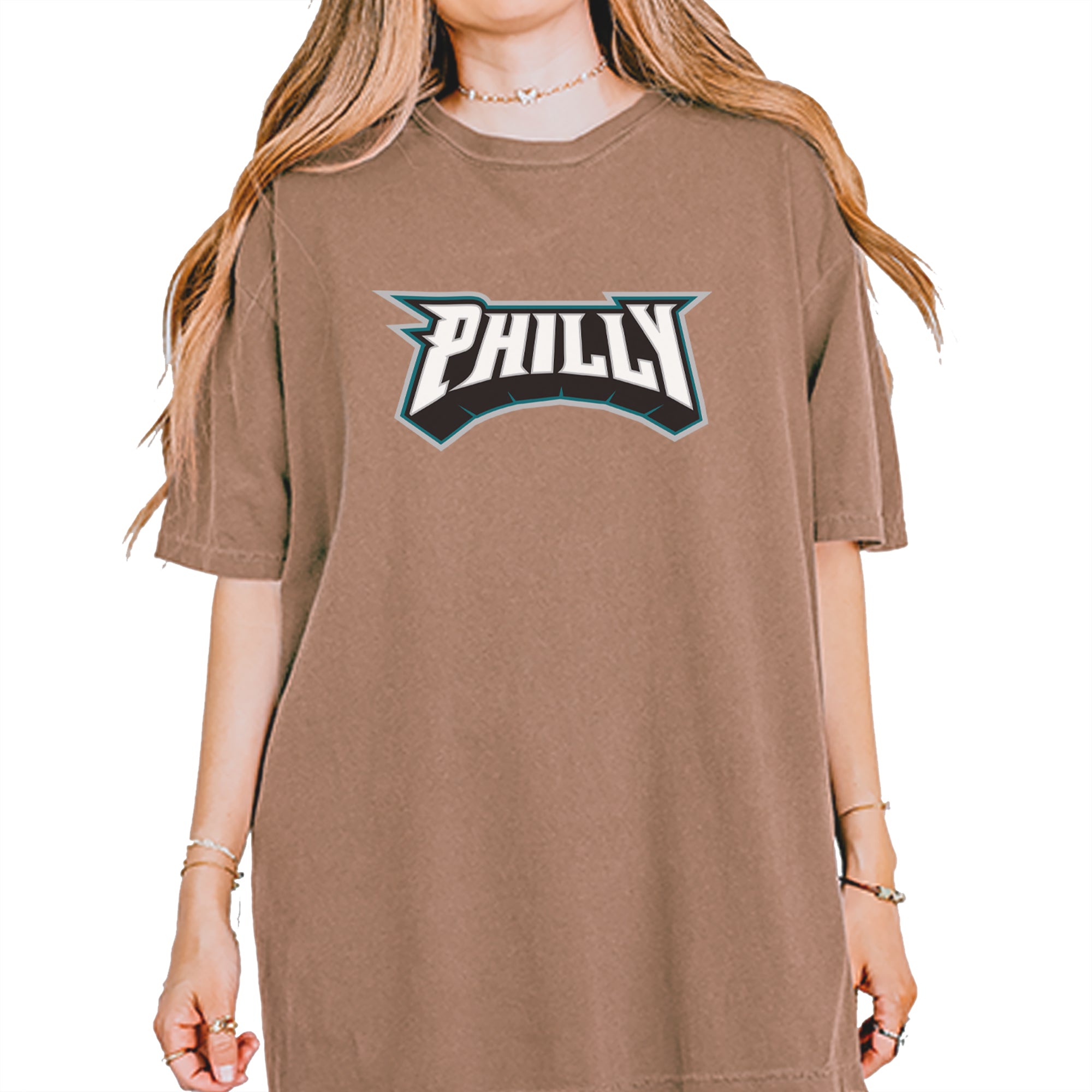 Philly Bold Block Throwback Vintage Soft Unisex T-shirt Espresso