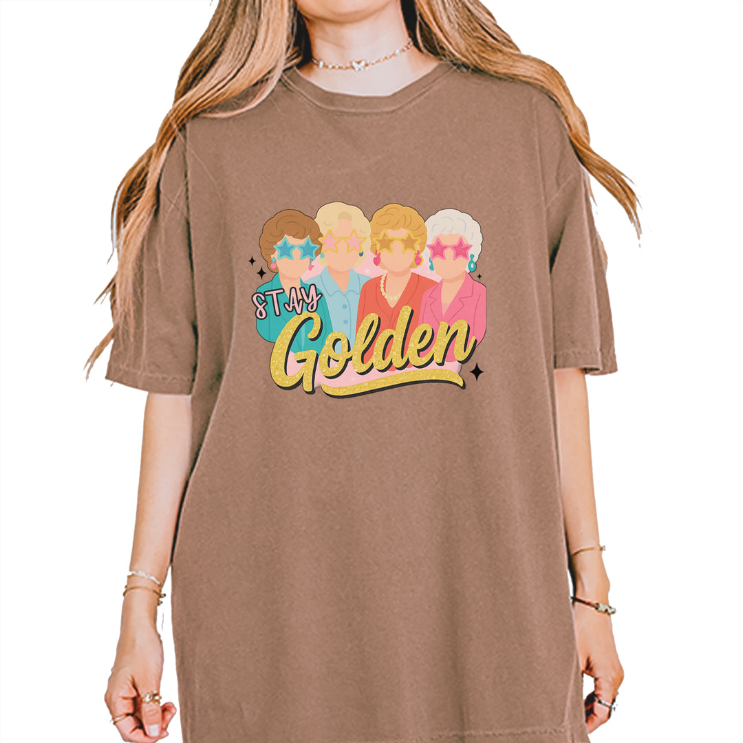 Stay Golden Girls Retro Vintage Soft Unisex T-shirt Espresso