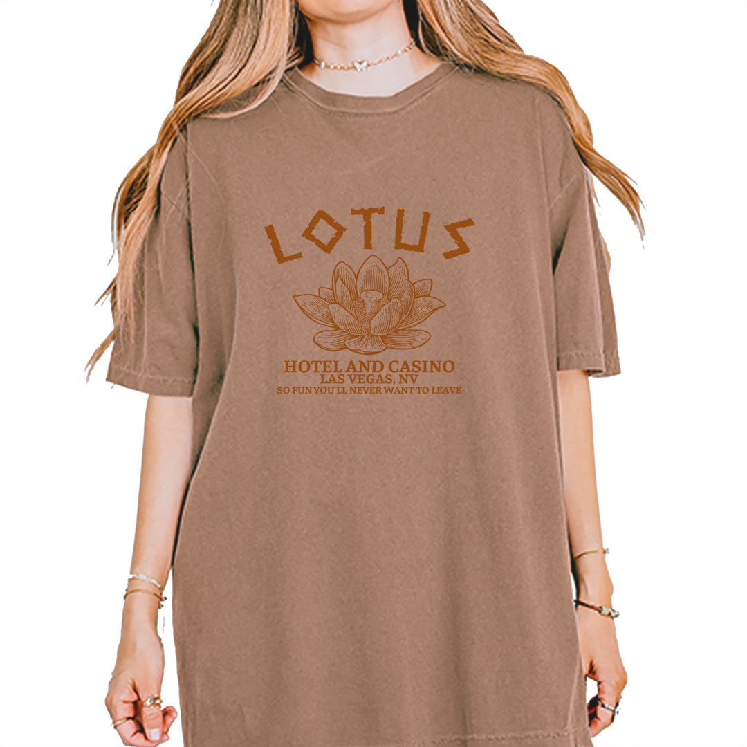 Lotus Hotel and Casino Vintage Soft Unisex T-shirt Espresso