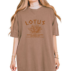Lotus Hotel and Casino Vintage Soft Unisex T-shirt Espresso