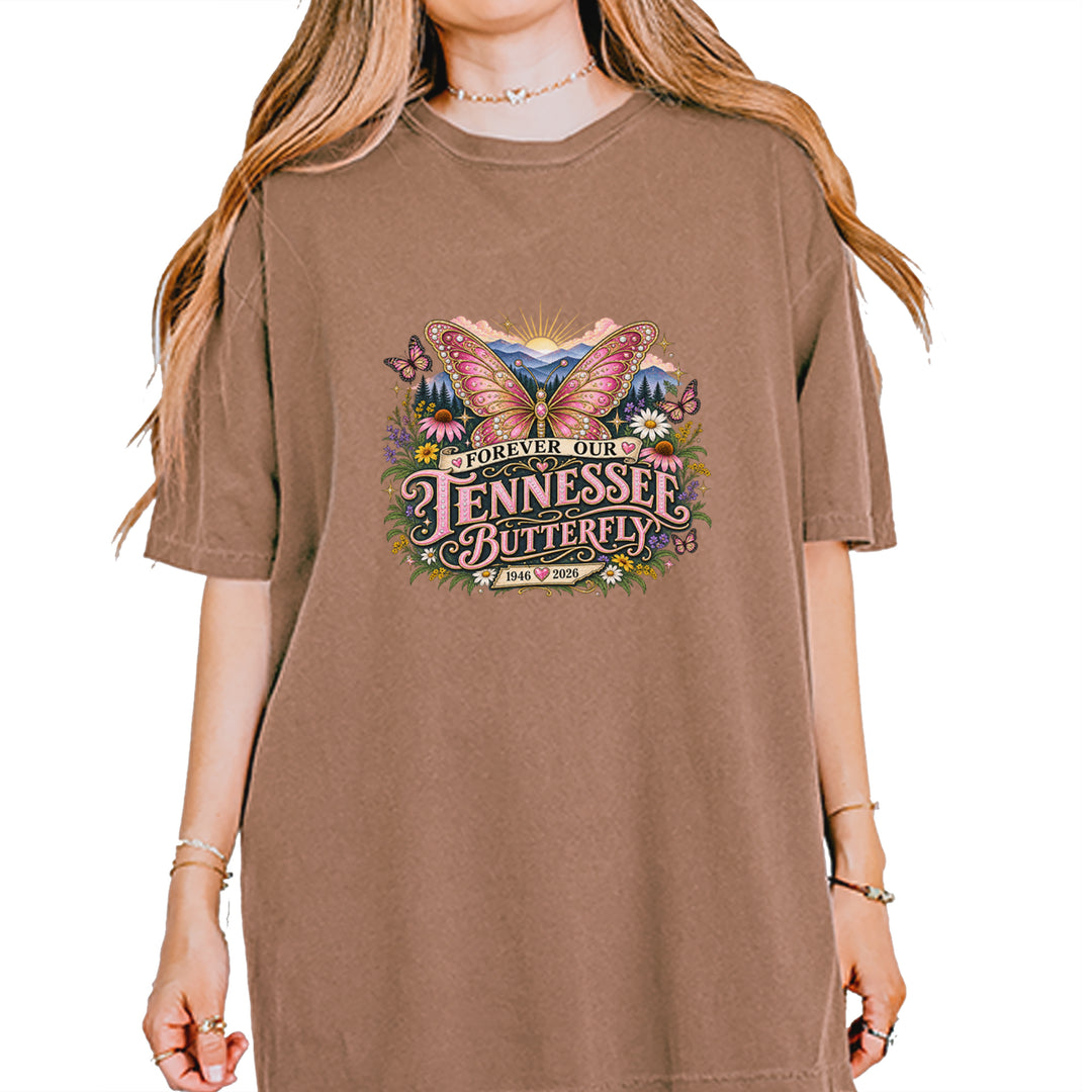 Forever Our Tennessee Butterfly Dolly Vintage Soft Unisex T-shirt Espresso