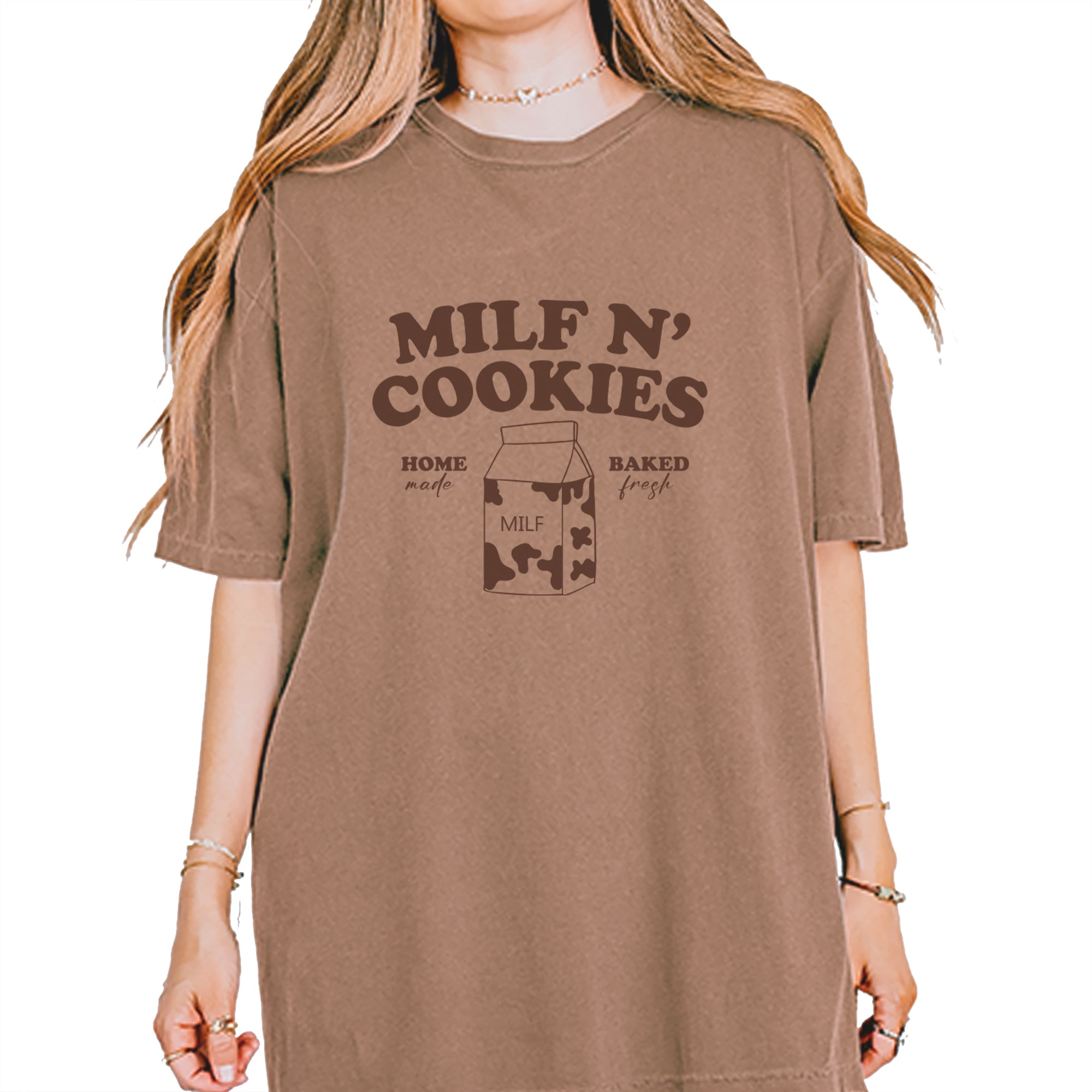 Milf And Cookies Vintage Soft Unisex T-shirt Espresso