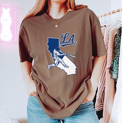 Los Angeles Baseball Batter Up Vintage Soft Unisex T-shirt 