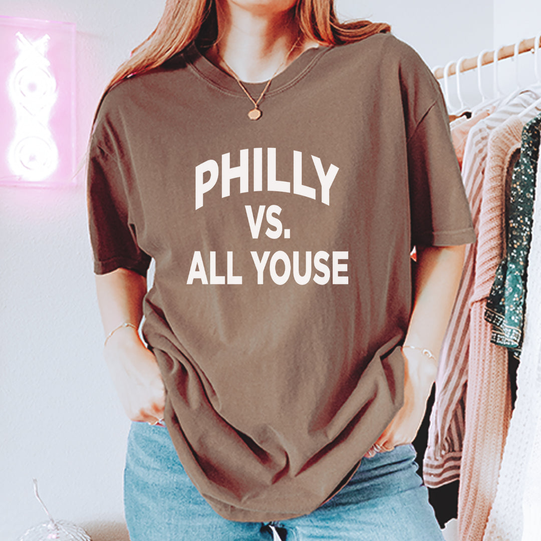 Philly Vs. All Youse Philly Thing graphic on Garment-Dyed Heavyweight Unisex T-Shirt alternate view 9