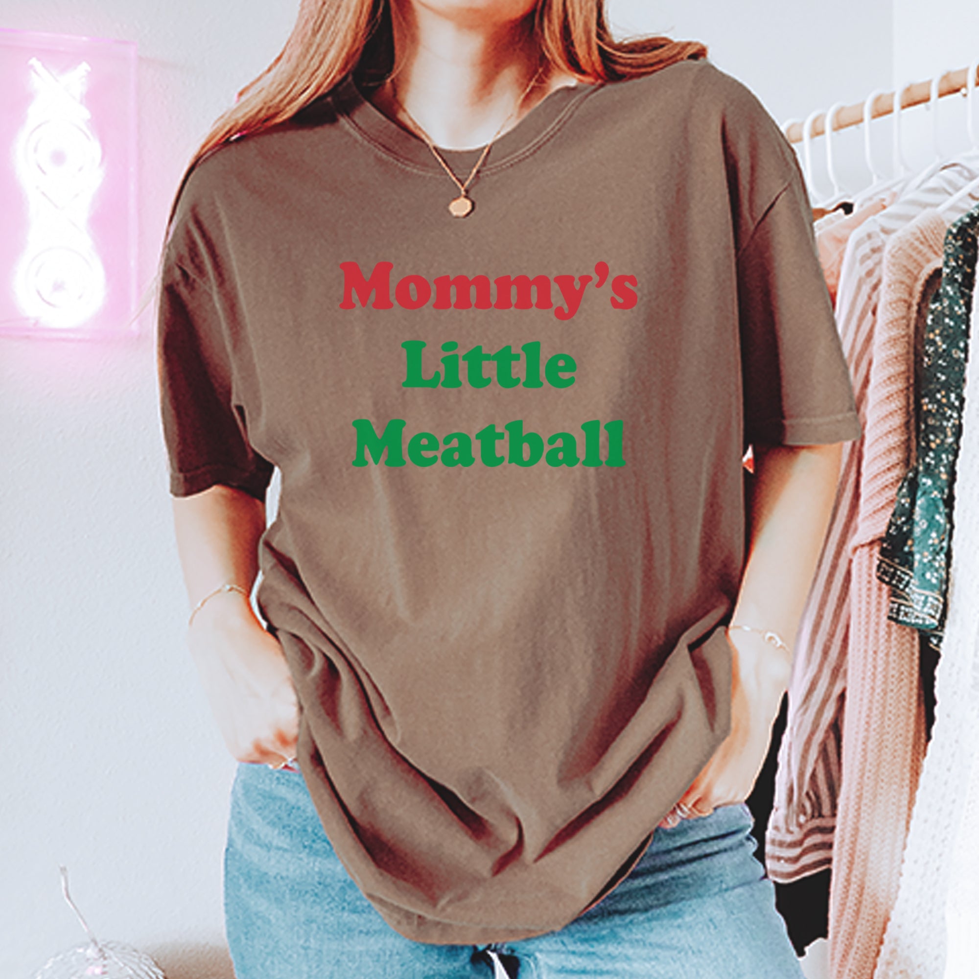 Mommy's Little Meatball Love Island Vintage Soft Unisex T-shirt 
