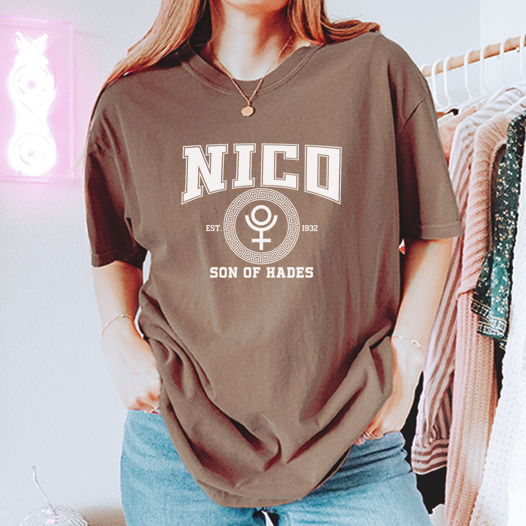 Nico Son of Hades Underworld Crest Vintage Soft Unisex T-shirt 