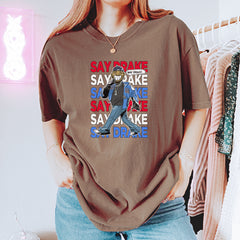 Say Drake Smiling Meme Mustard Vintage Soft Unisex T-shirt 