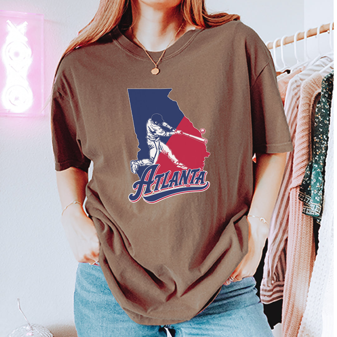 Atlanta Georgia Batter Up Vintage Soft Unisex T-shirt 