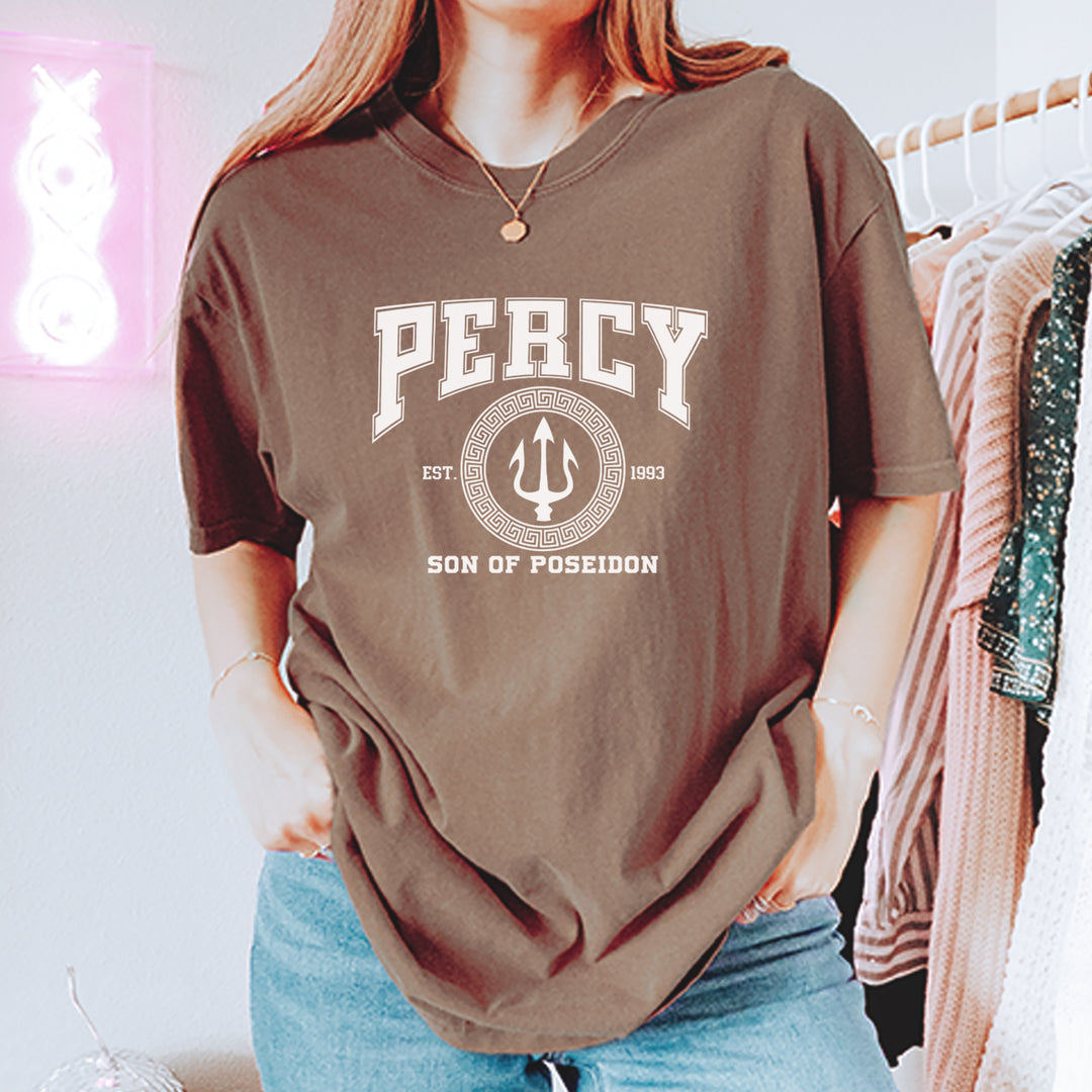 Percy Son Of Poseidon Sea God Vintage Soft Unisex T-shirt 