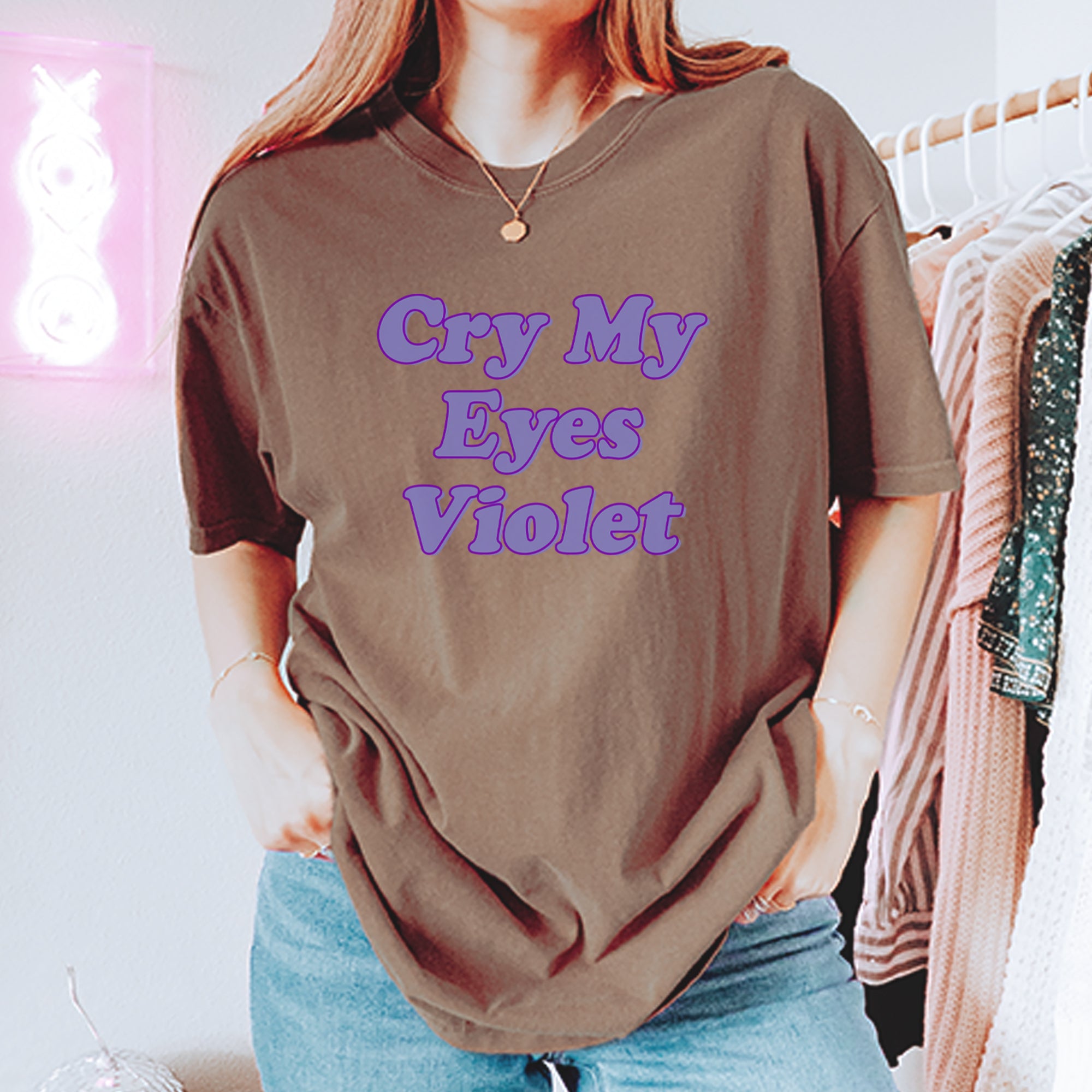 Cry My Eyes Violet Drama Queen Vintage Soft Unisex T-shirt 