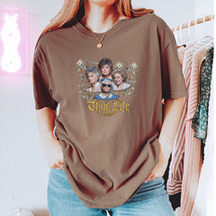 Golden Chain Thug Life Girls Vintage Soft Unisex T-shirt 