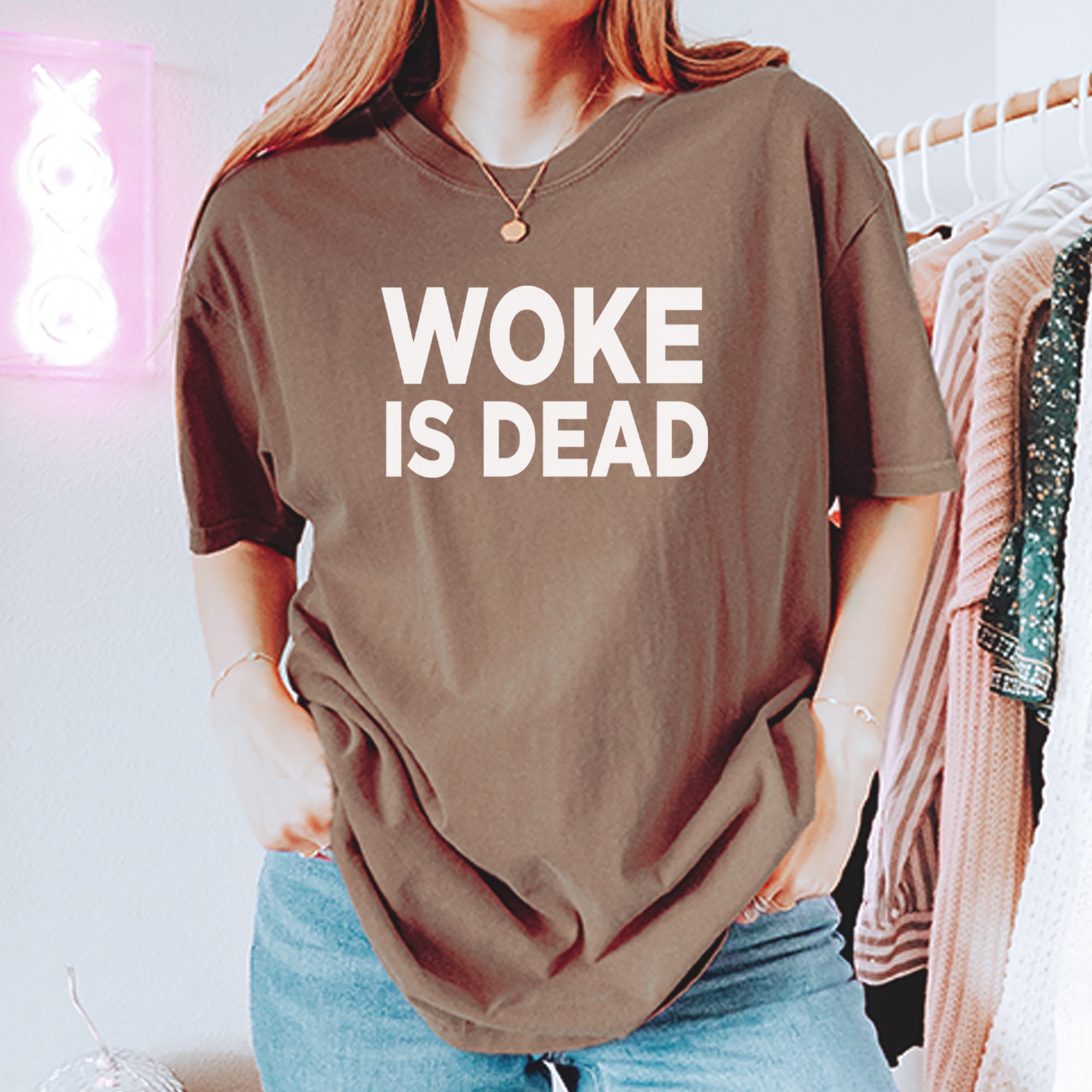 Woke Is Dead Satire Vintage Soft Unisex T-shirt 