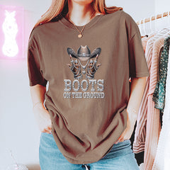 Boots On The Ground Bling Vintage Soft Unisex T-shirt 